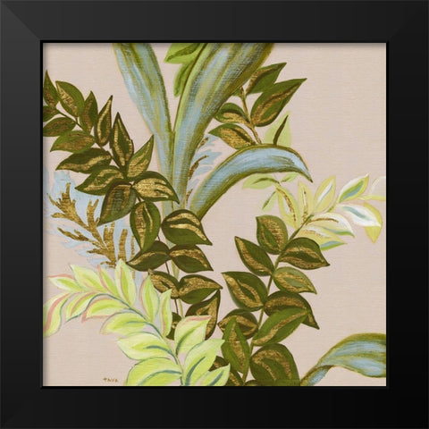 Rainforest II Black Modern Wood Framed Art Print by Tava Studios