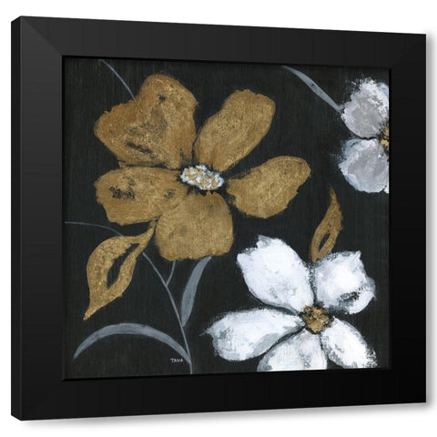 Moonlight Garden I Black Modern Wood Framed Art Print by Tava Studios