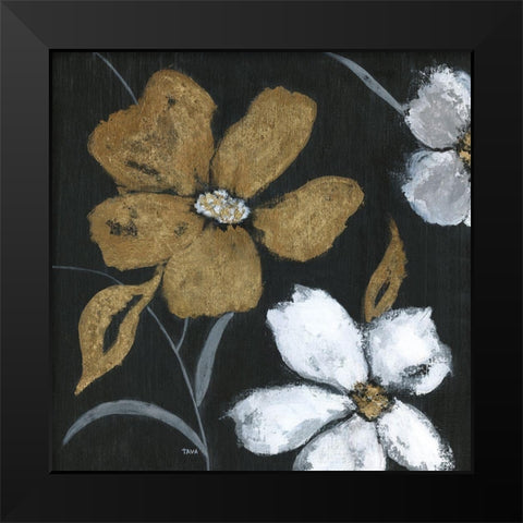 Moonlight Garden I Black Modern Wood Framed Art Print by Tava Studios