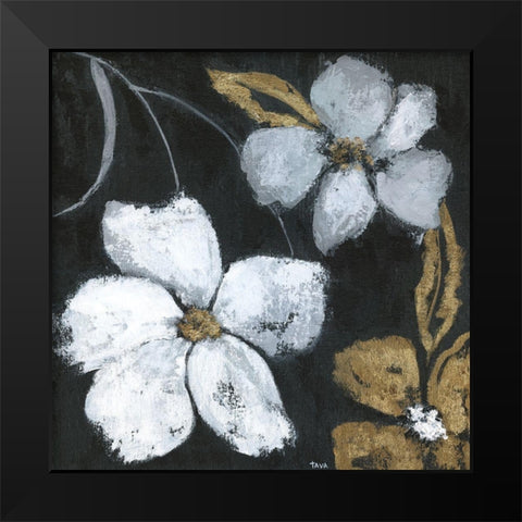 Moonlight Garden II Black Modern Wood Framed Art Print by Tava Studios