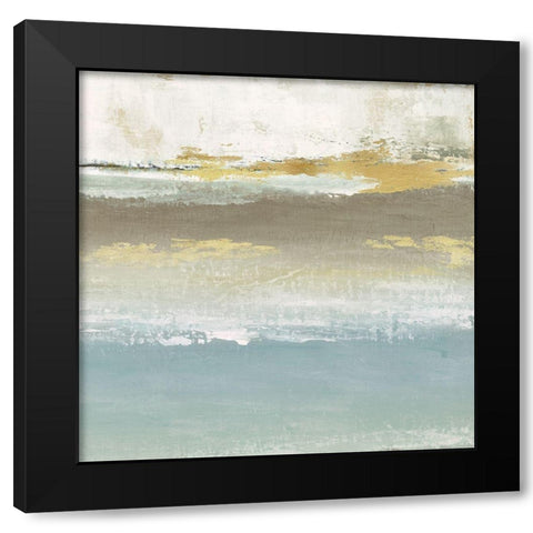Soft Solace Detail Black Modern Wood Framed Art Print by Tava Studios