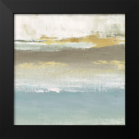 Soft Solace Detail Black Modern Wood Framed Art Print by Tava Studios