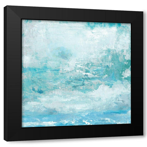 Aqua Skies Black Modern Wood Framed Art Print with Double Matting by Tava Studios