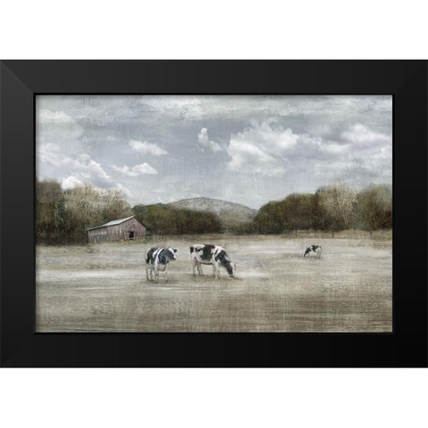 Country Satisfaction Black Modern Wood Framed Art Print by Nan