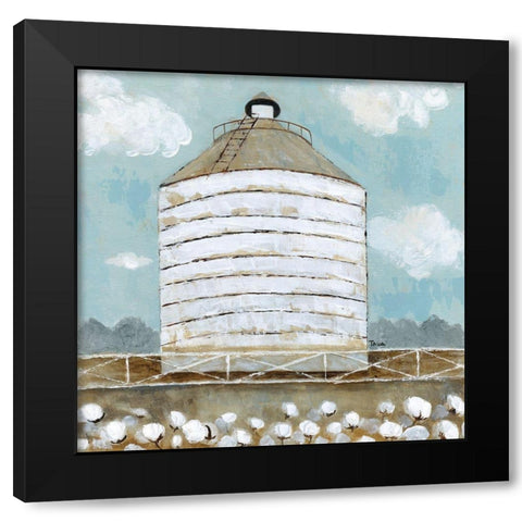 Mill Creek Farm Silo Black Modern Wood Framed Art Print with Double Matting by Tava Studios