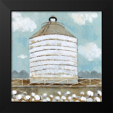 Mill Creek Farm Silo Black Modern Wood Framed Art Print by Tava Studios