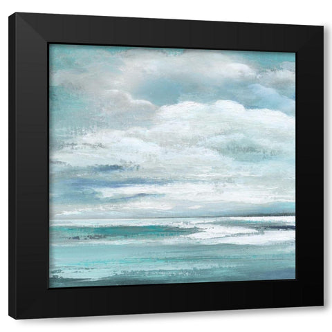 Billowing Clouds Black Modern Wood Framed Art Print with Double Matting by Tava Studios