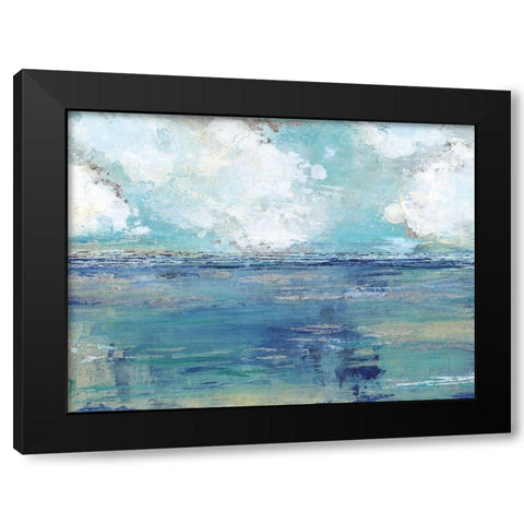 Oceans Away Black Modern Wood Framed Art Print with Double Matting by Tava Studios