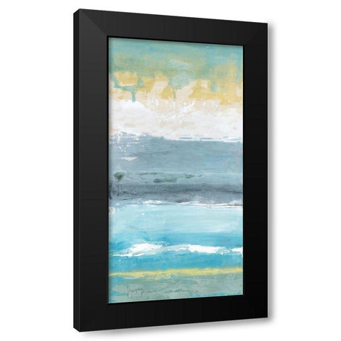 Beach Walk I Black Modern Wood Framed Art Print by Tava Studios