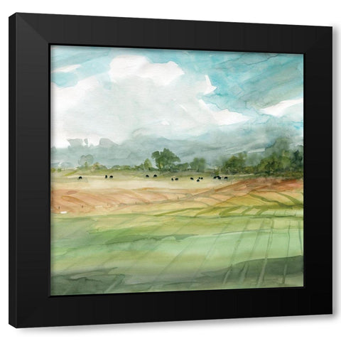 Morning Shadows Black Modern Wood Framed Art Print with Double Matting by Robinson, Carol