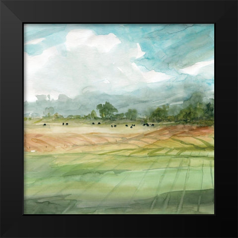 Morning Shadows Black Modern Wood Framed Art Print by Robinson, Carol