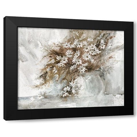 Daisy Black Modern Wood Framed Art Print by Bjorkland, George