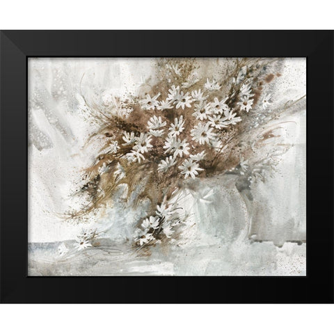 Daisy Black Modern Wood Framed Art Print by Bjorkland, George
