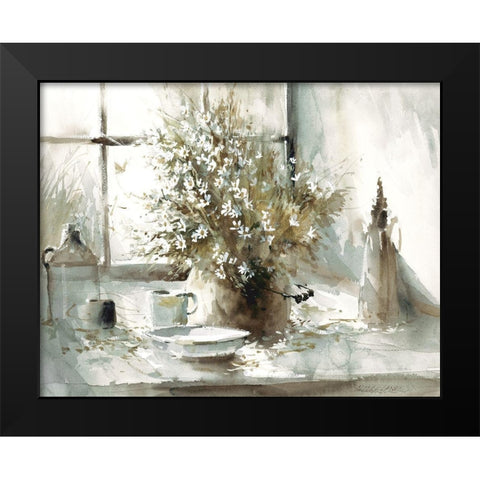 Daisy Still Black Modern Wood Framed Art Print by Bjorkland, George