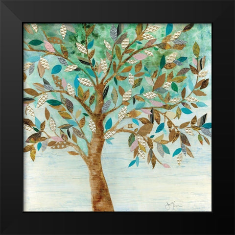 Magical Tree Black Modern Wood Framed Art Print by Tava Studios