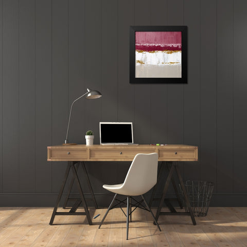 Springtime In Black Modern Wood Framed Art Print by Tava Studios