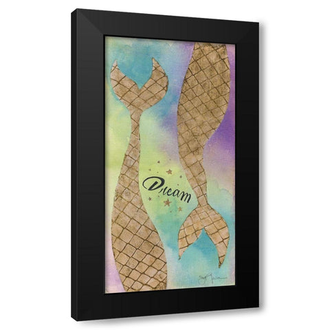 Mermaid Dream Black Modern Wood Framed Art Print with Double Matting by Tava Studios