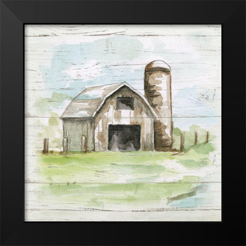 Weathered Barn Black Modern Wood Framed Art Print by Nan