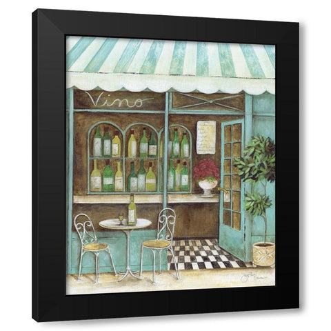 Vino Black Modern Wood Framed Art Print by Tava Studios