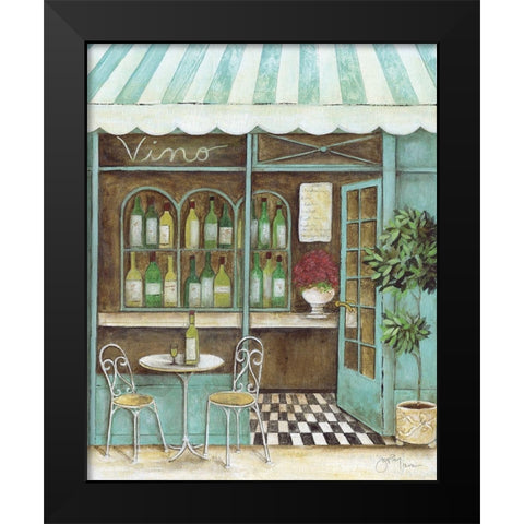 Vino Black Modern Wood Framed Art Print by Tava Studios