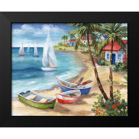 Antiqua Holiday Black Modern Wood Framed Art Print by Nan