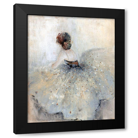 At A Glance Black Modern Wood Framed Art Print by Tava Studios