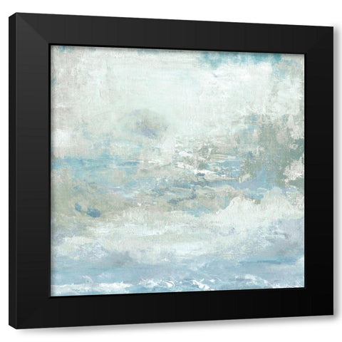 Cloudscape Black Modern Wood Framed Art Print by Tava Studios