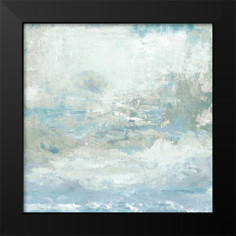 Cloudscape Black Modern Wood Framed Art Print by Tava Studios