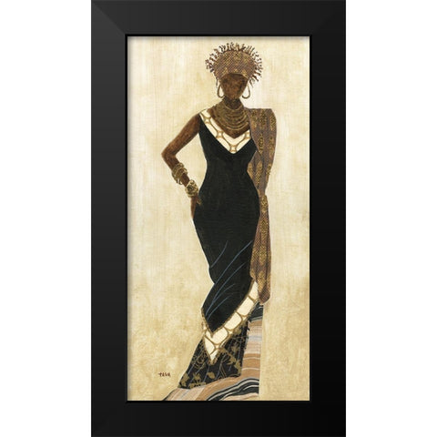 Holiday Dress II Black Modern Wood Framed Art Print by Tava Studios