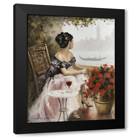 Afternoon On Black Modern Wood Framed Art Print with Double Matting by Orme, E. Anthony