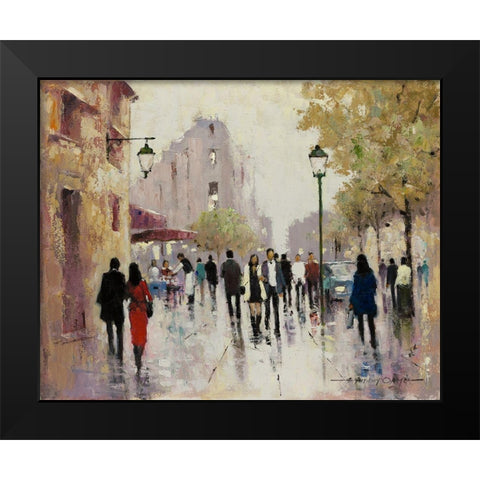 Paris Afternoon I Black Modern Wood Framed Art Print by Orme, E. Anthony