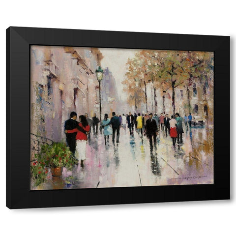 Paris Afternoon II Black Modern Wood Framed Art Print by Orme, E. Anthony