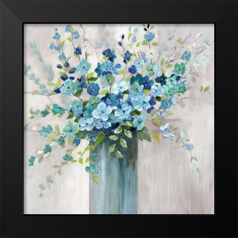 Sea Isle Wildflowers Black Modern Wood Framed Art Print by Nan