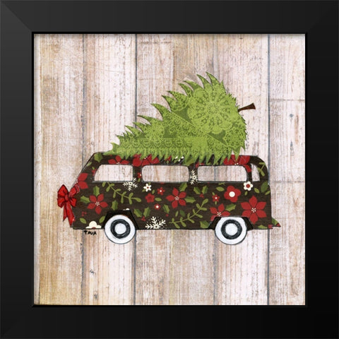 Classic Auto Black Modern Wood Framed Art Print by Tava Studios