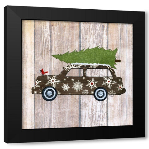 Classic Auto Black Modern Wood Framed Art Print by Tava Studios