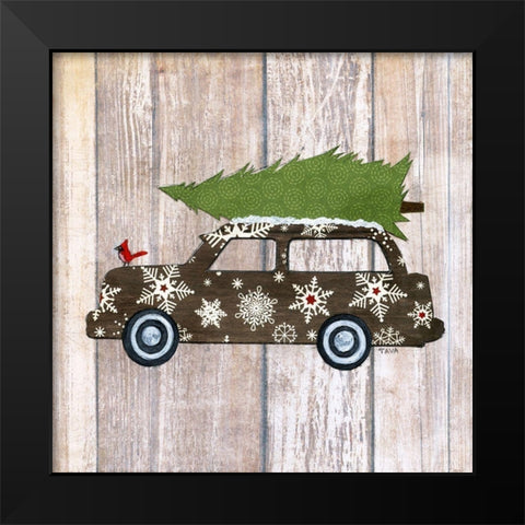 Classic Auto Black Modern Wood Framed Art Print by Tava Studios