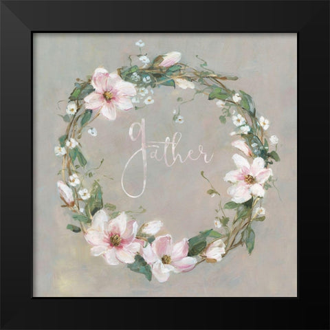 Gather Black Modern Wood Framed Art Print by Swatland, Sally