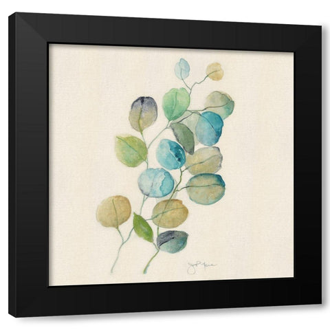 Eucalyptus I Black Modern Wood Framed Art Print with Double Matting by Tava Studios