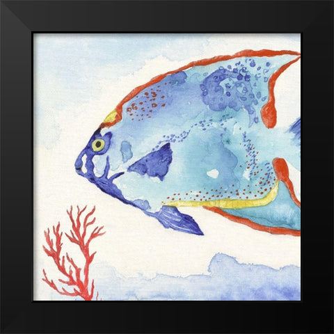 Galapagos Fish II Black Modern Wood Framed Art Print by Tava Studios