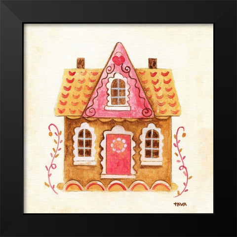 Gingerbread House IV Black Modern Wood Framed Art Print by Tava Studios