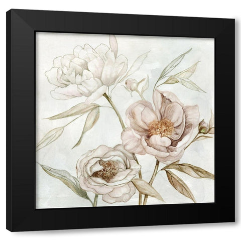 Washed Botanical I Black Modern Wood Framed Art Print with Double Matting by Robinson, Carol