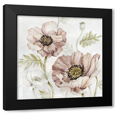 Washed Botanical IV Black Modern Wood Framed Art Print with Double Matting by Robinson, Carol