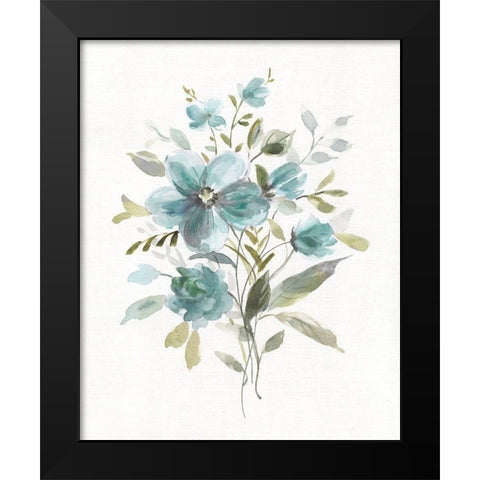 Linen Botanical II Black Modern Wood Framed Art Print by Robinson, Carol