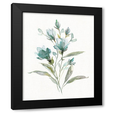 Linen Botanical IV Black Modern Wood Framed Art Print with Double Matting by Robinson, Carol