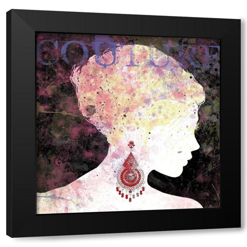 Couture Black Modern Wood Framed Art Print with Double Matting by Robinson, Carol