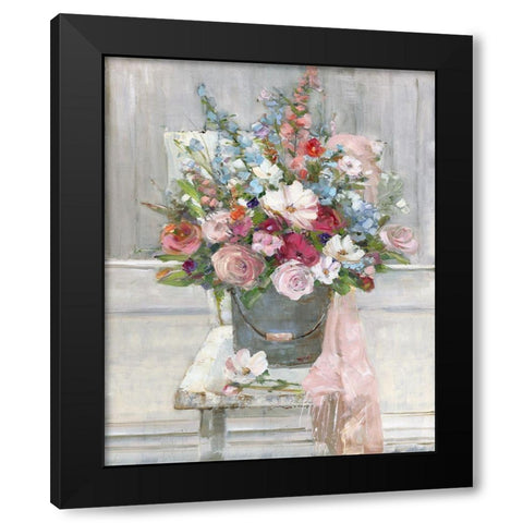 Sit Down for a Spell Black Modern Wood Framed Art Print with Double Matting by Swatland, Sally