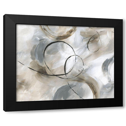 Allegro Black Modern Wood Framed Art Print with Double Matting by Nan