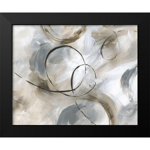 Allegro Black Modern Wood Framed Art Print by Nan