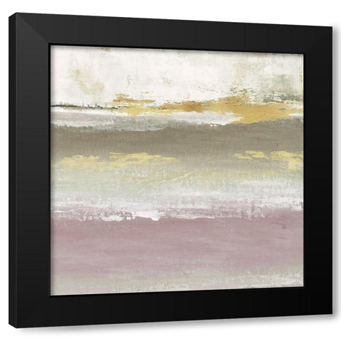 Blush Solace Black Modern Wood Framed Art Print with Double Matting by Tava Studios