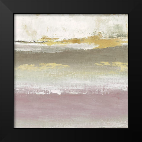 Blush Solace Black Modern Wood Framed Art Print by Tava Studios